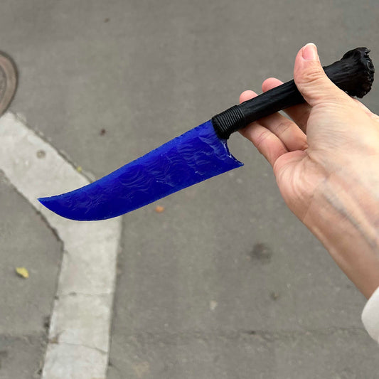 Klein Blue Vision|Klein Blue Cat's Eye gemstone Hunting Knife.