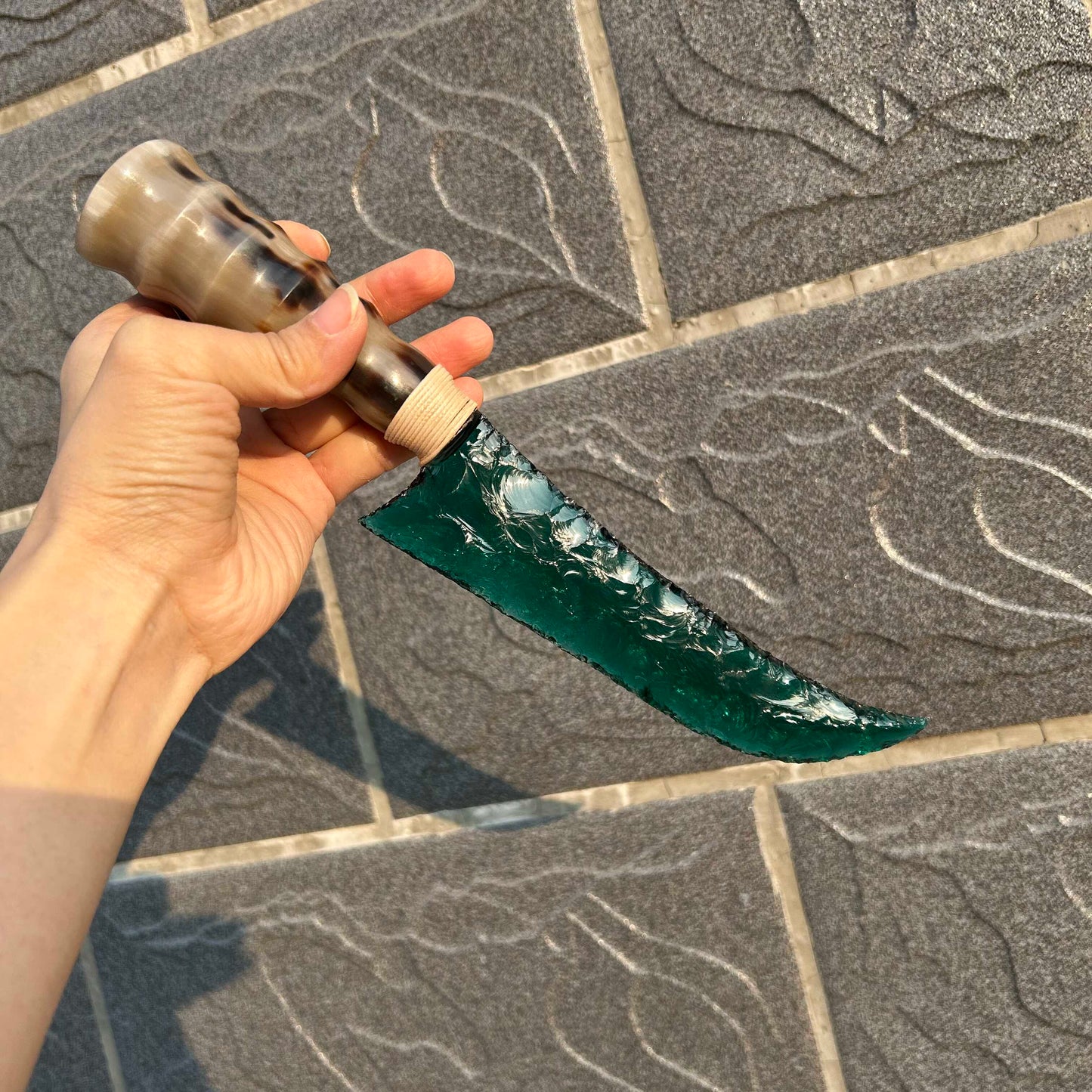 Spring Thunder｜Green Crystal Hunting Knife.