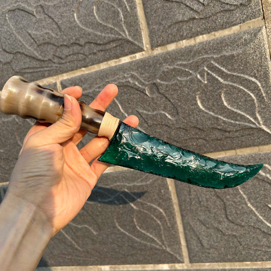 Spring Thunder｜Green Crystal Hunting Knife.