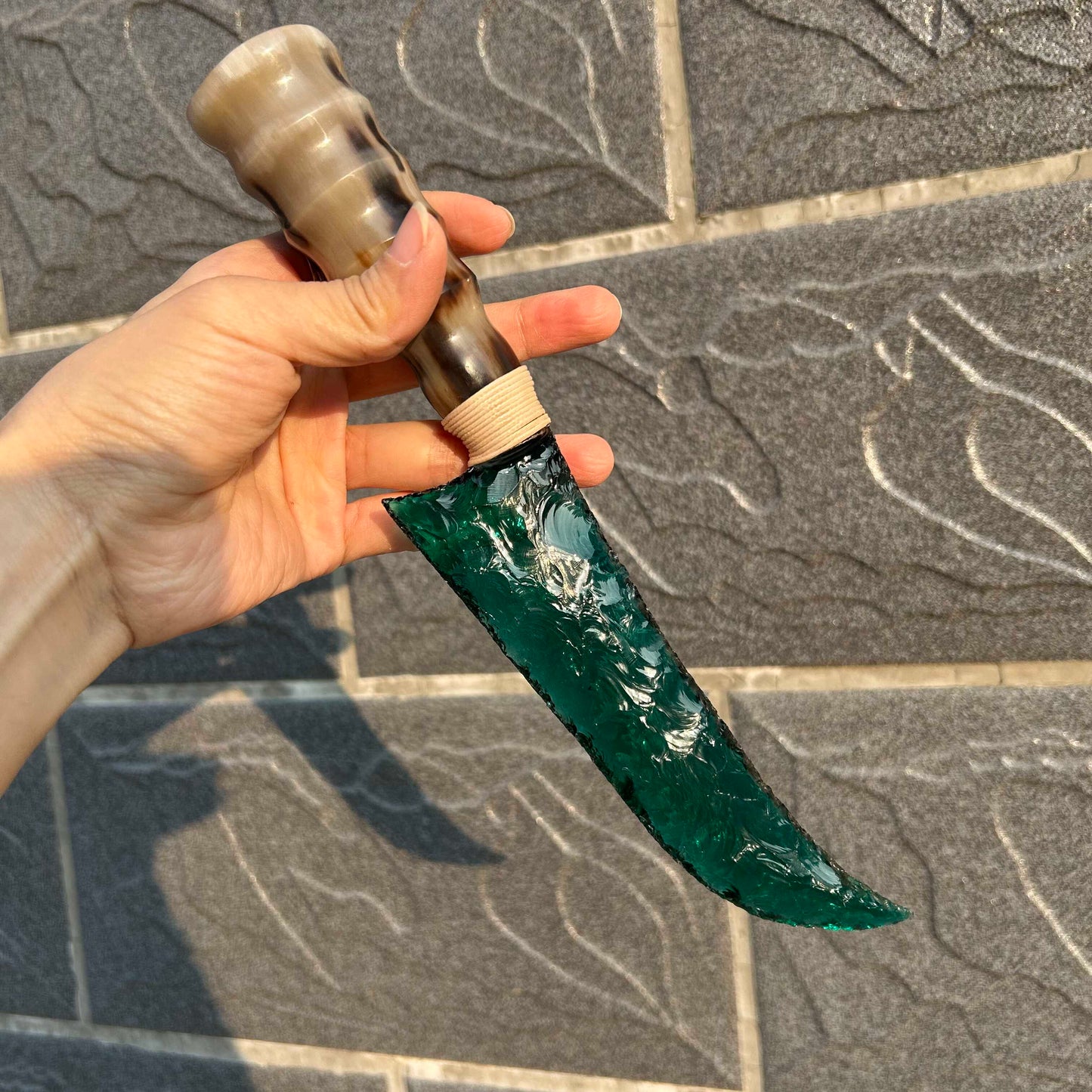 Spring Thunder｜Green Crystal Hunting Knife.
