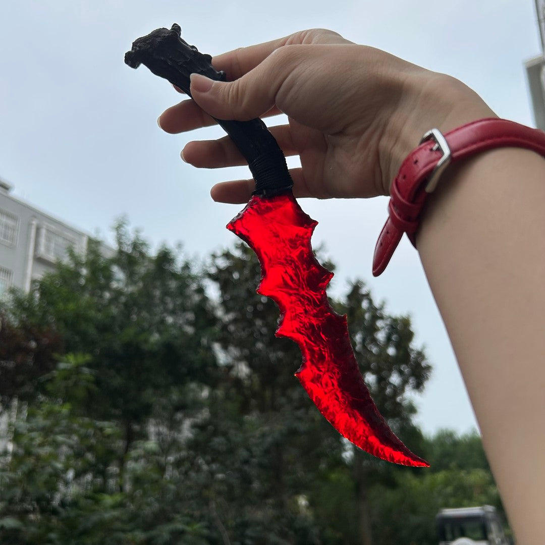 Blood Moon Arc｜Red Glass Tracking Knife