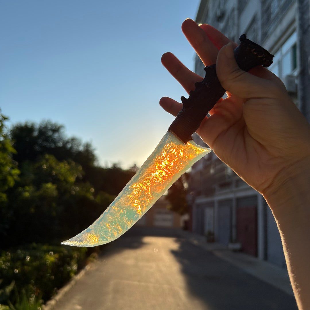 Aurora Edge｜Opal gemstone Hunting Knife.