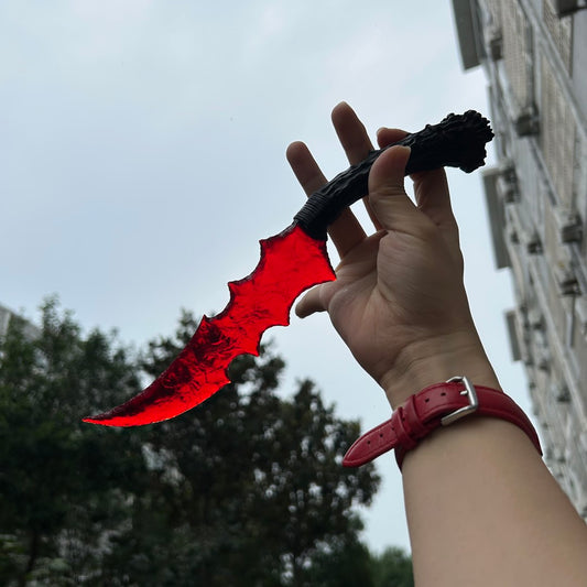 Blood Moon Arc｜Red Glass Tracking Knife