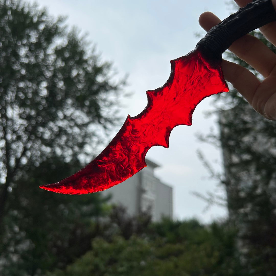 Blood Moon Arc｜Red Glass Tracking Knife