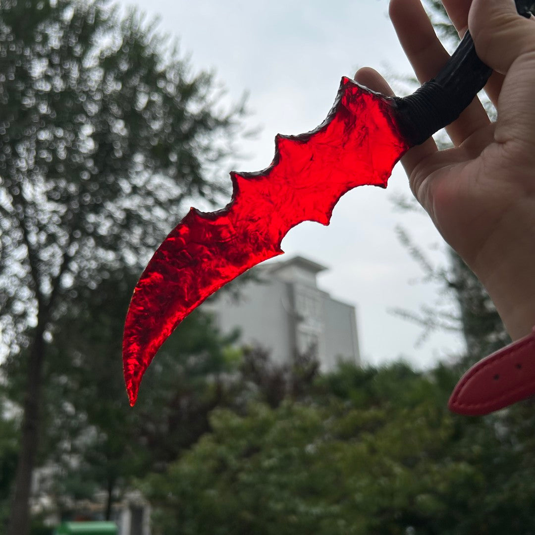 Blood Moon Arc｜Red Glass Tracking Knife