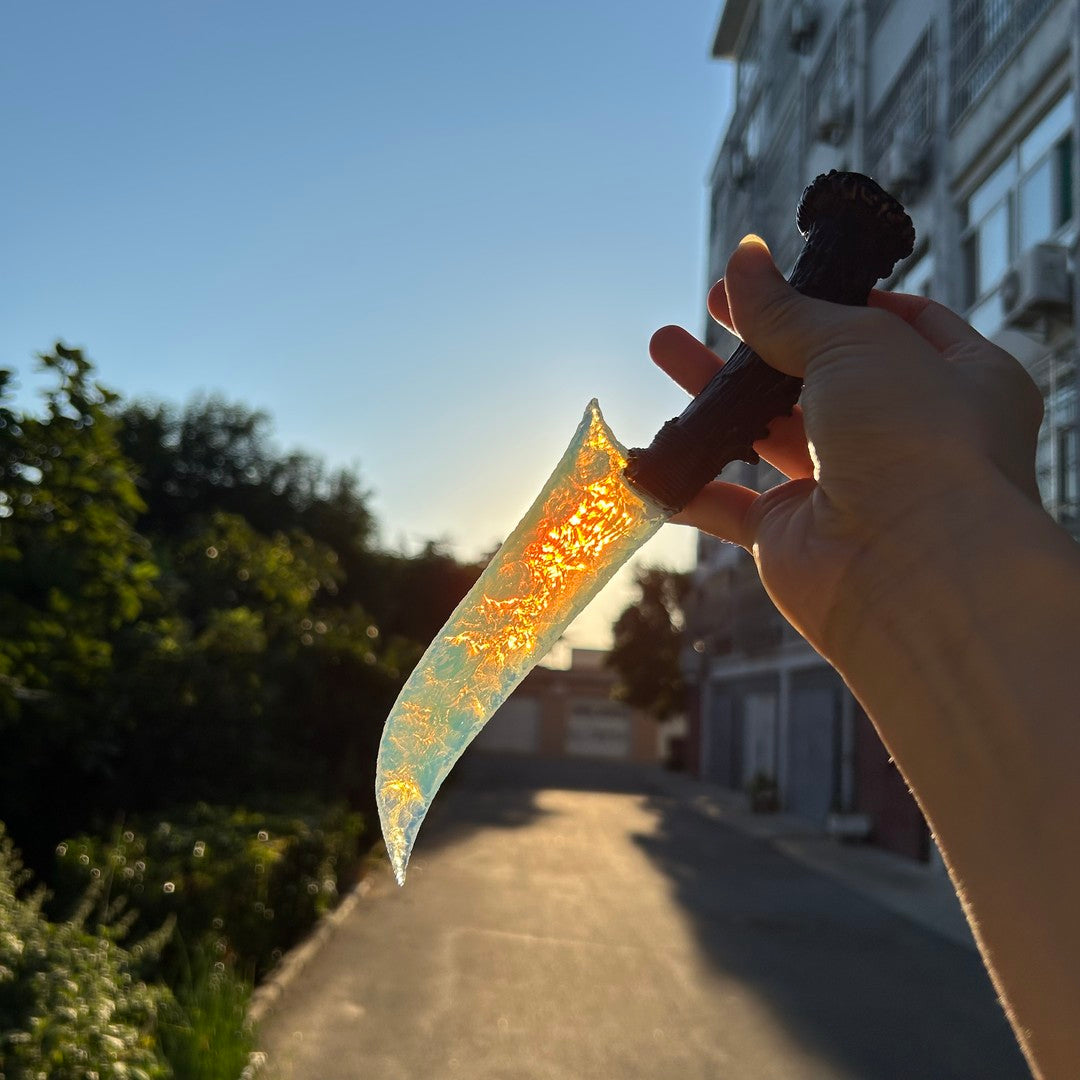 Aurora Edge｜Opal gemstone Hunting Knife.