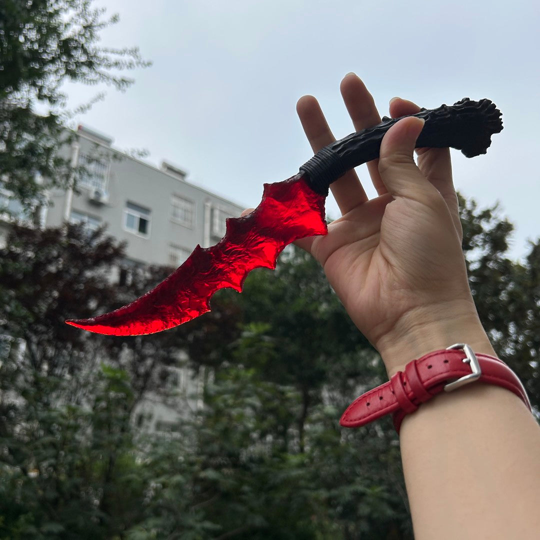 Blood Moon Arc｜Red Glass Tracking Knife
